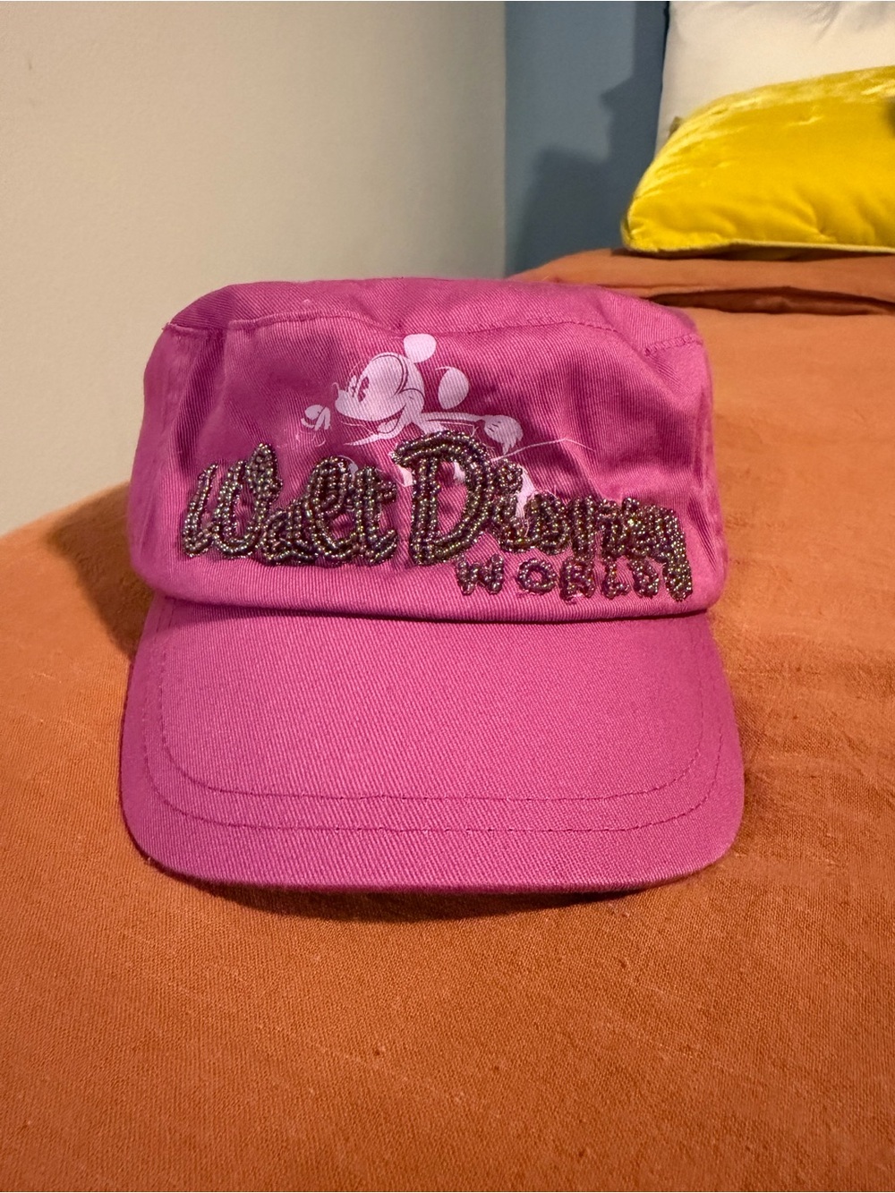 Disney World Pink Beaded Logo Cap
